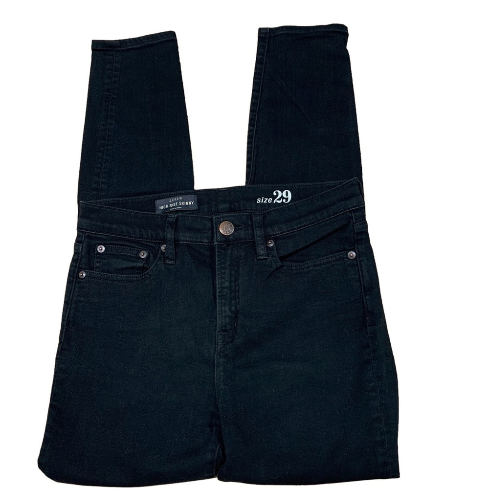 J CREW BLACK HIGH RISE SKINNY JEANS